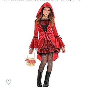 Girls Gothic Red Riding Hood Costume